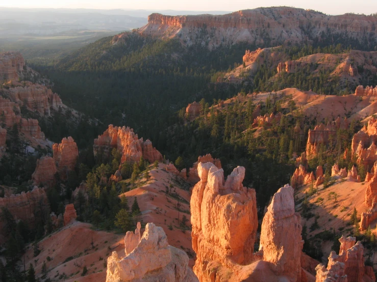 the landscape is very scenic and includes tall rock formations