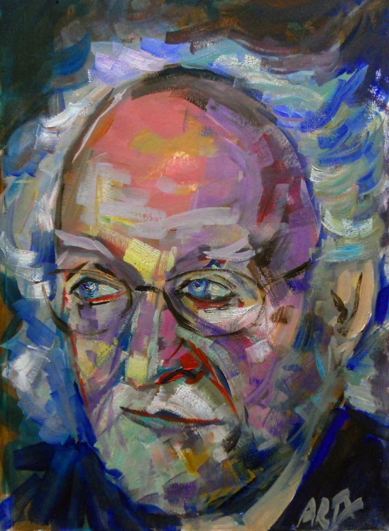 this is a painting of an older man