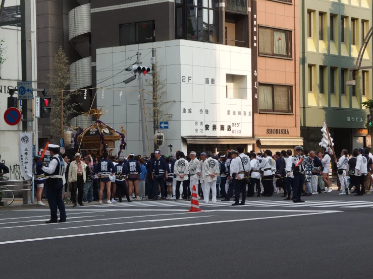 the crowd is waiting for the parade to start