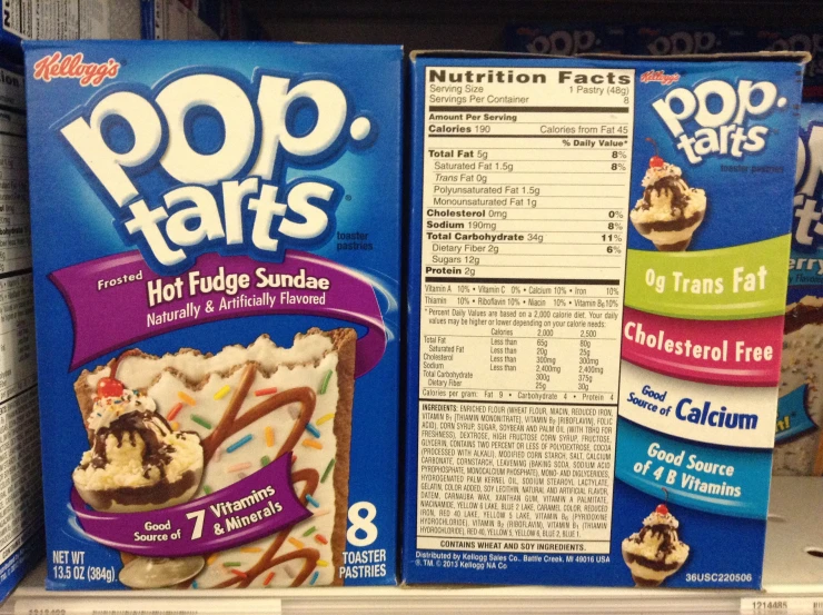 a couple of boxes of pop tarts for sale in a store