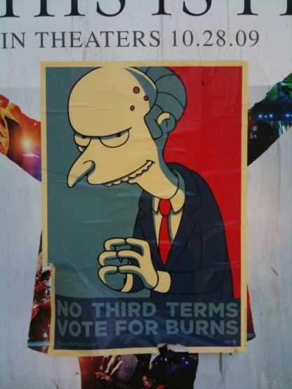 a sign has a cartoon of a man with a sad face