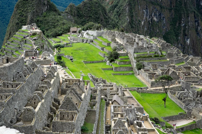 machal ruins along the edge of a large valley