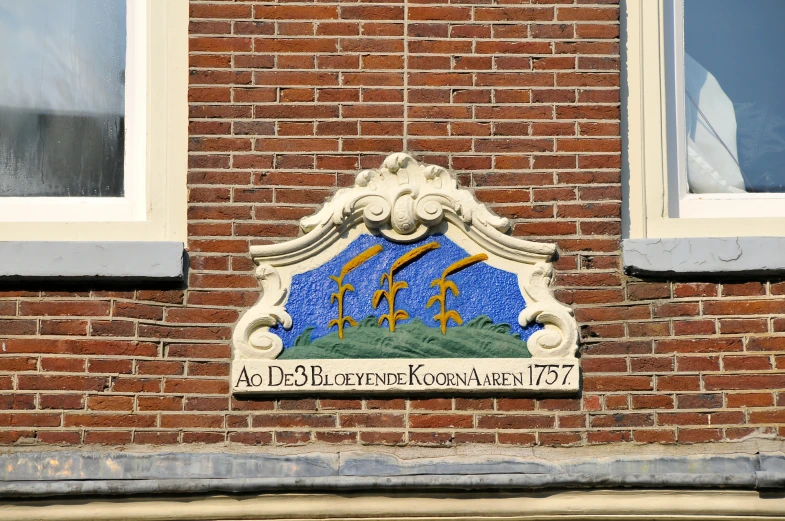 a window sill painted with blue and white in an architecture style