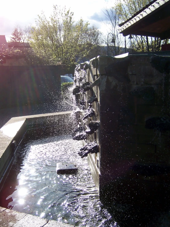 some water and rocks near one another