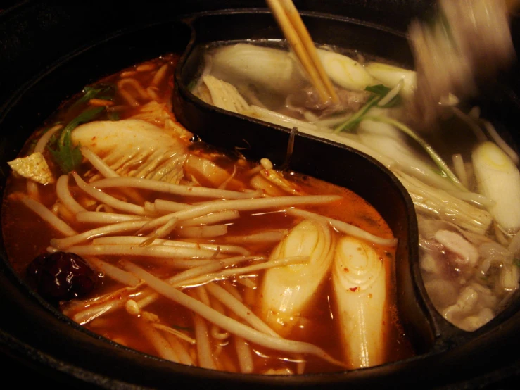 the food is in a bowl on a table