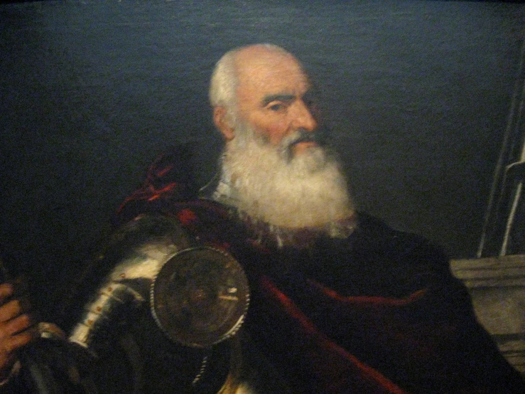 a painting of a man with a large beard