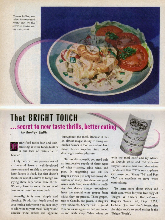 the old recipe book features this meal