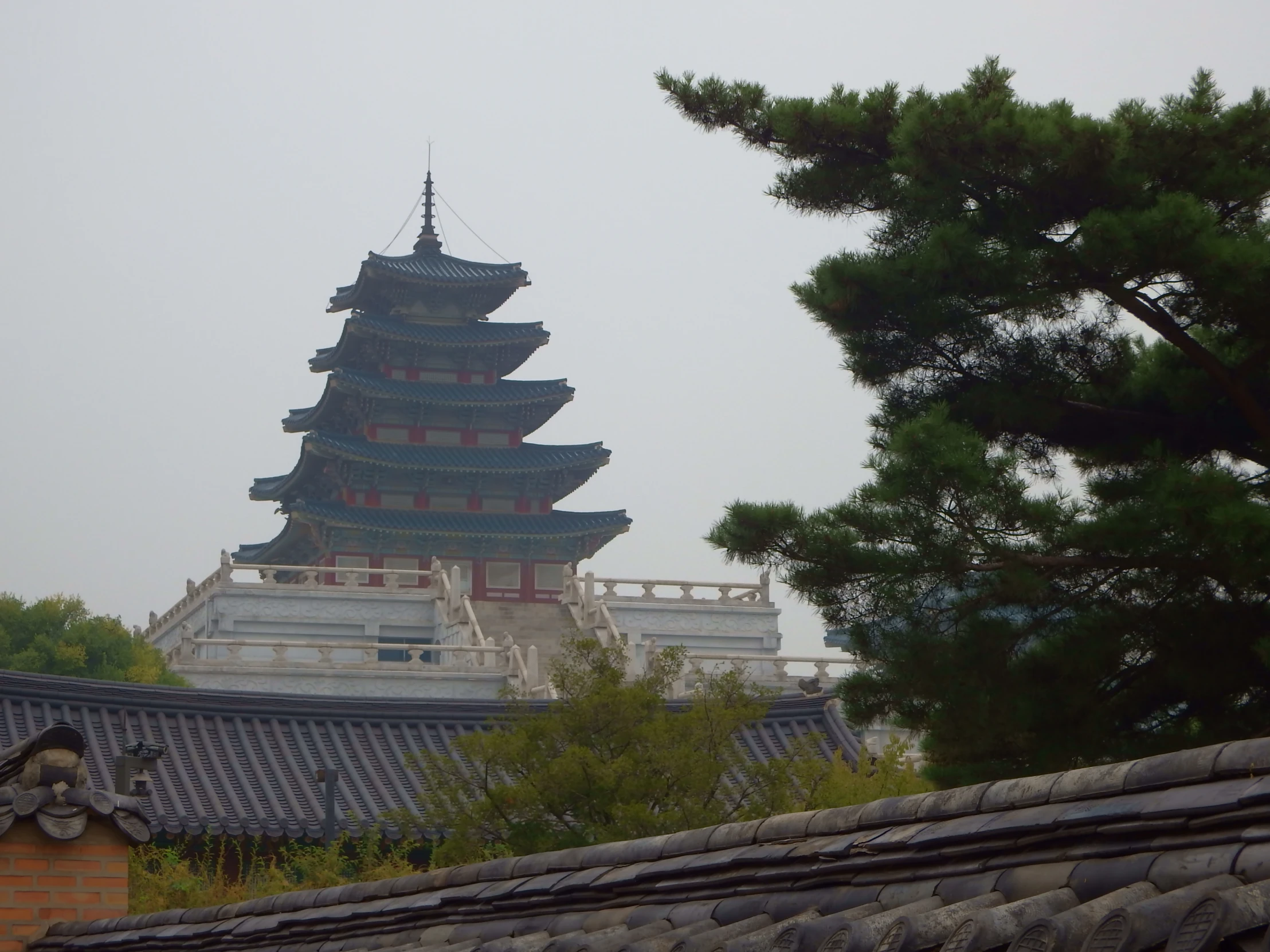 this is an image of a pagoda tower in the day