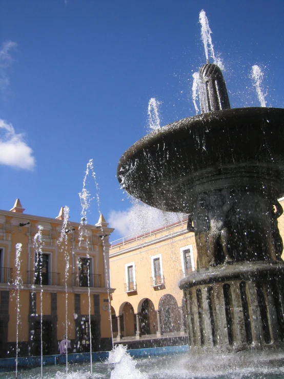 the city has several fountain displays in the square