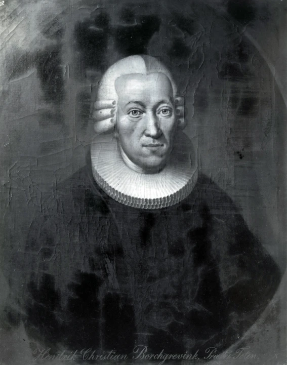 a portrait of a man with a bald head