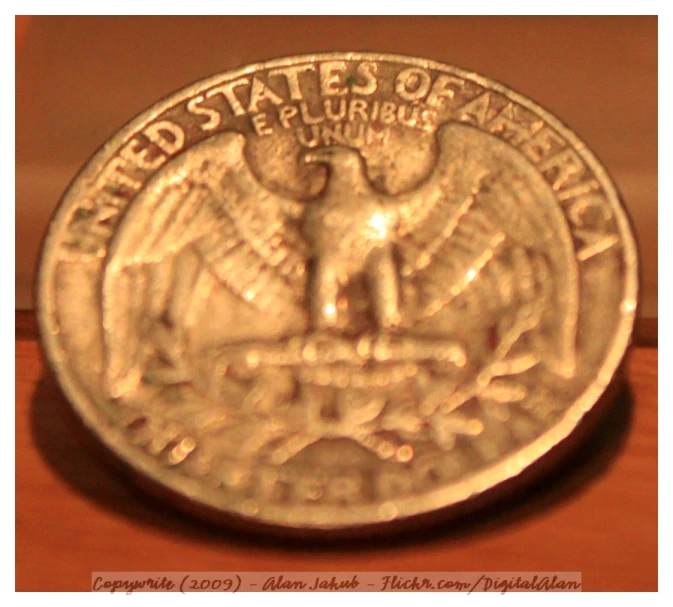 the us coin shows a eagle on it