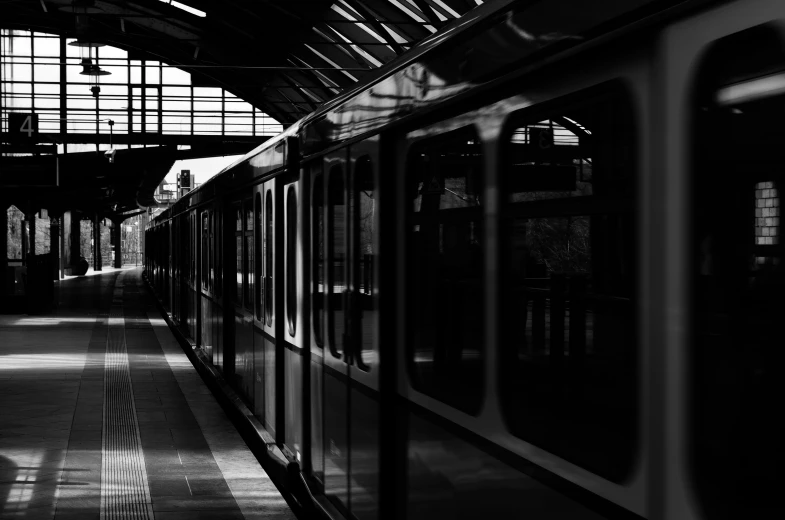 the view of the train is getting ready to stop