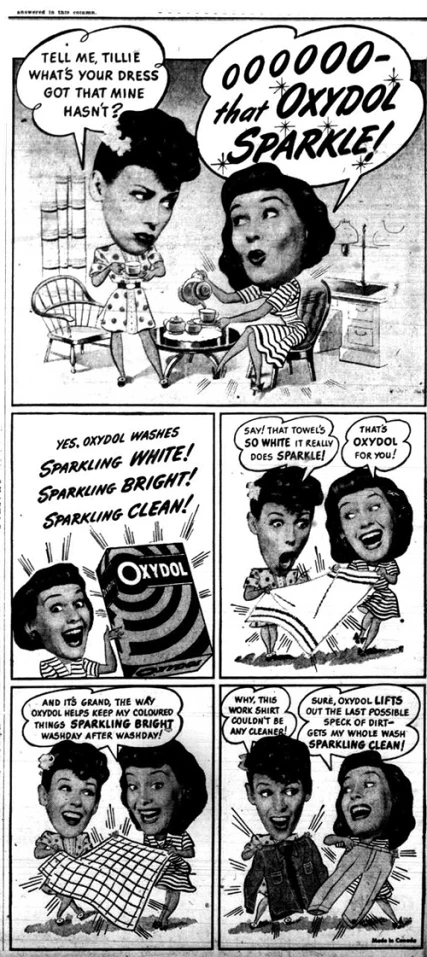 the page of the comic showing a woman's face in black and white