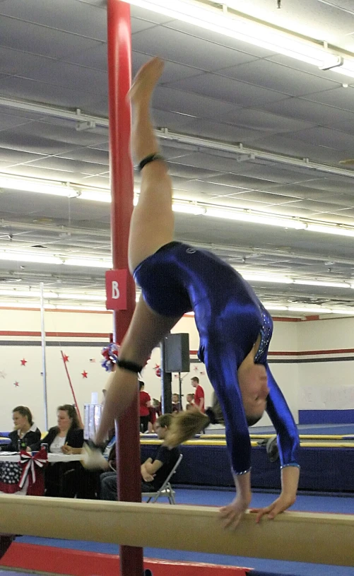 an individual in an action pose on a high bar