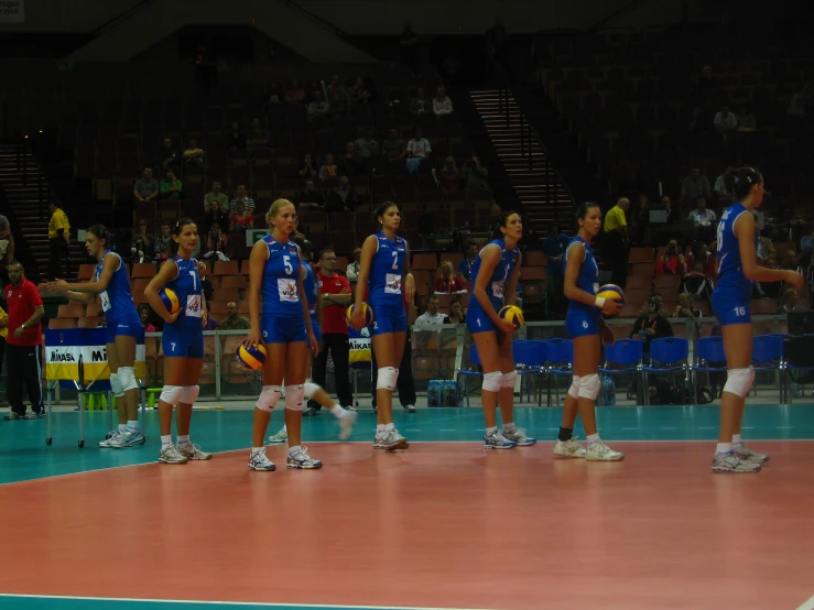 several players on the court during a match