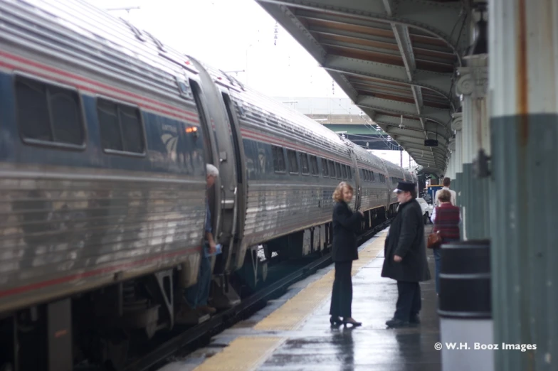 a large long train on a steel track