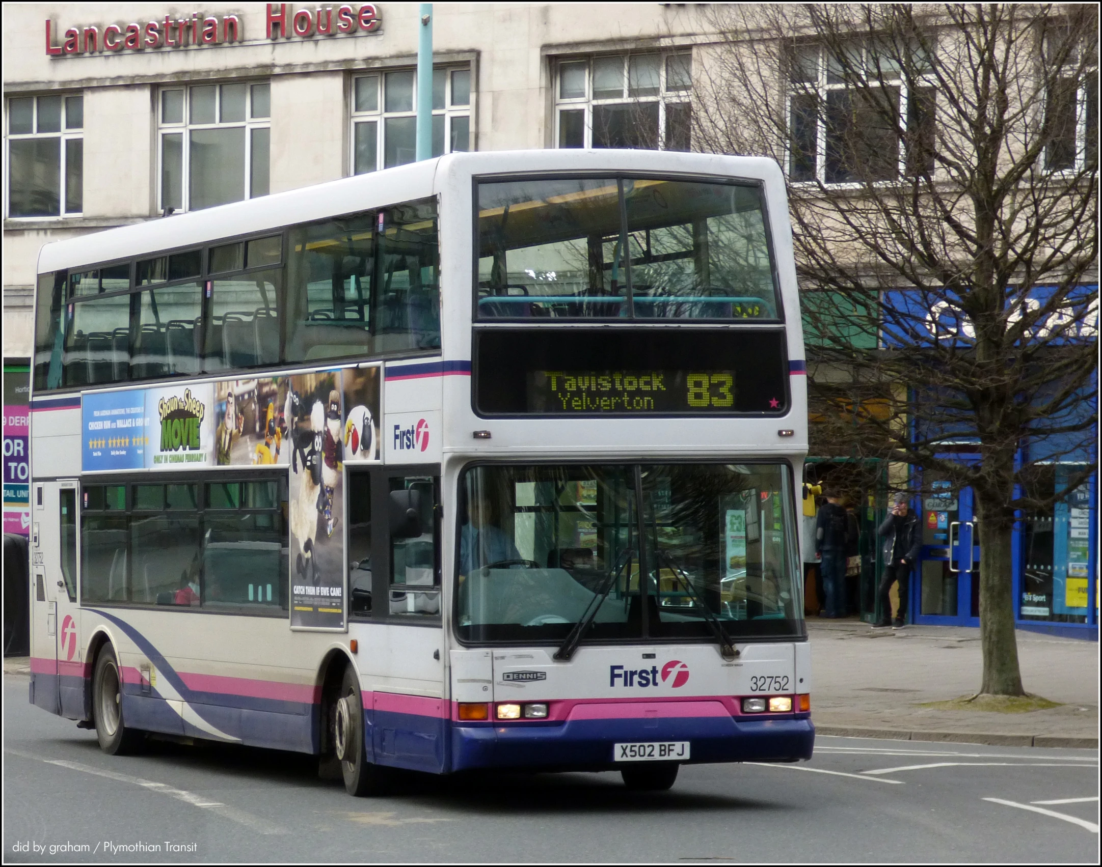 a double decker bus parked on a street