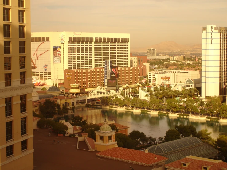 view of a beautiful city by the water