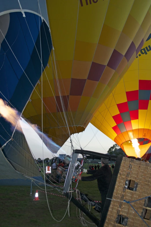 there is a large number of balloons floating