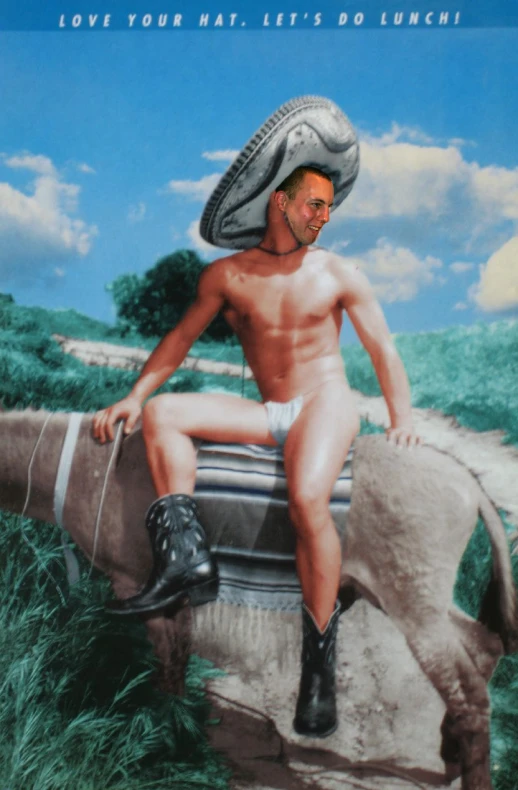 a painting of a man sitting on top of a horse