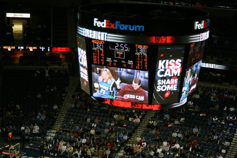 the big screen at the fed - forum is really nice