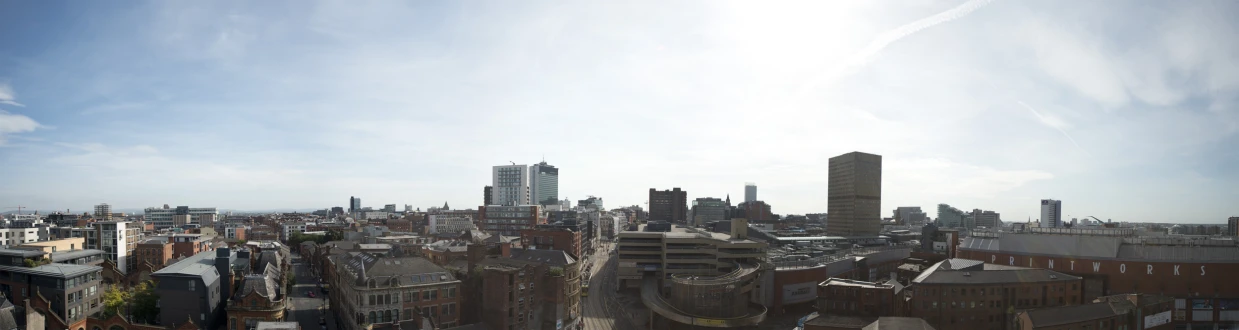 an image of view of a city from high up