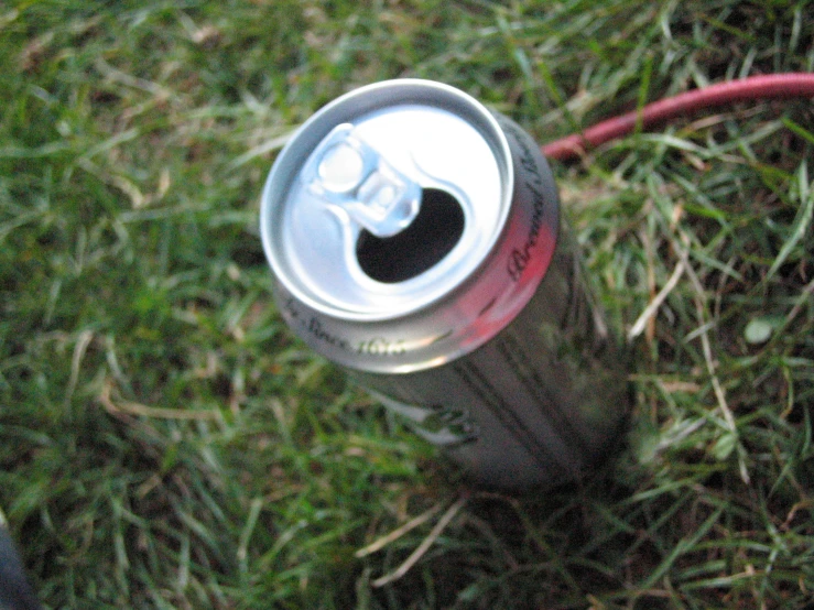 an overhead view of a can of coca cola