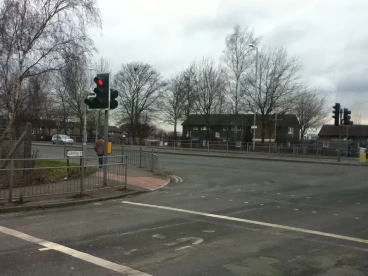 an intersection on a busy city street