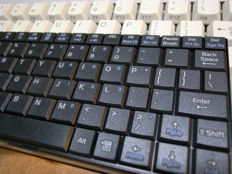 a closeup s of a computer keyboard with many other keys