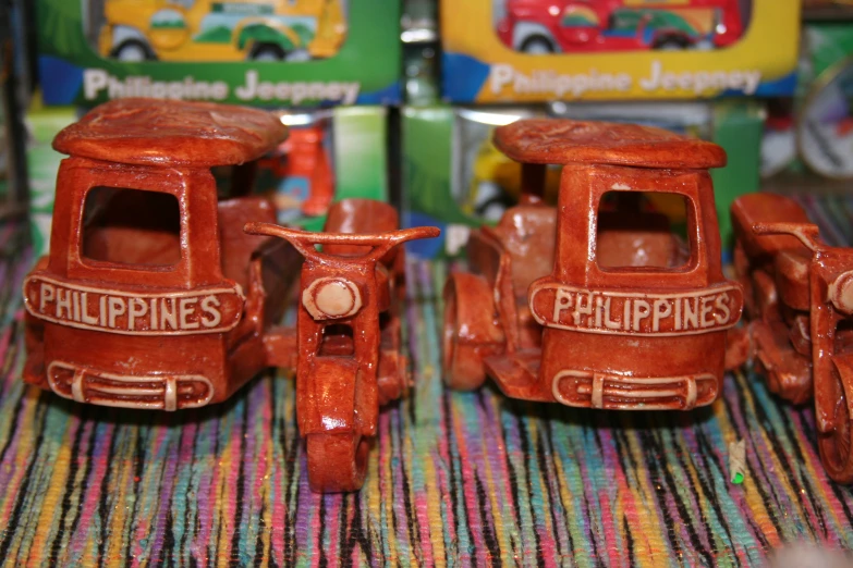 a closeup of a group of toys with children's vehicles