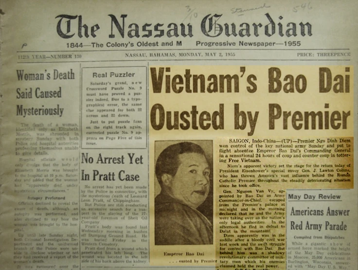 the front page of vietnam's bao dai, which is posted on the wallpaper