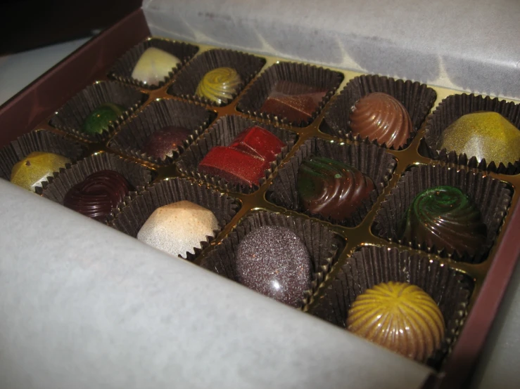 many different types of chocolates in a box