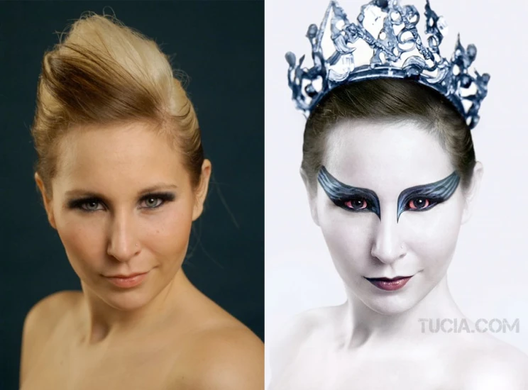 a woman's face has been changed to make it look like the white queen