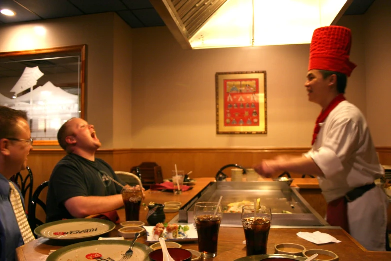 the diners are happy that their food is prepared