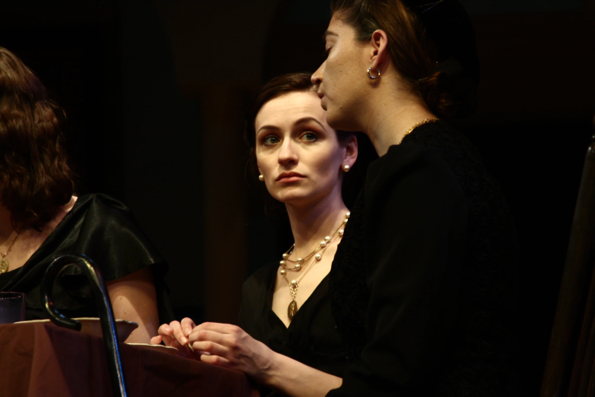 two women who are looking at each other