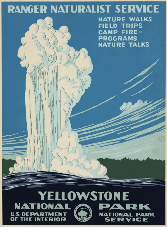 a poster advertising a national park for natural parks