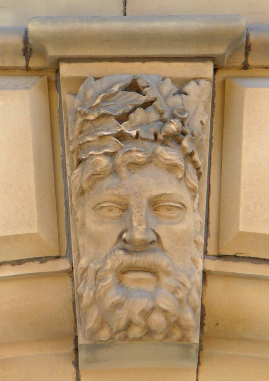 a close up of an antique architectural decoration