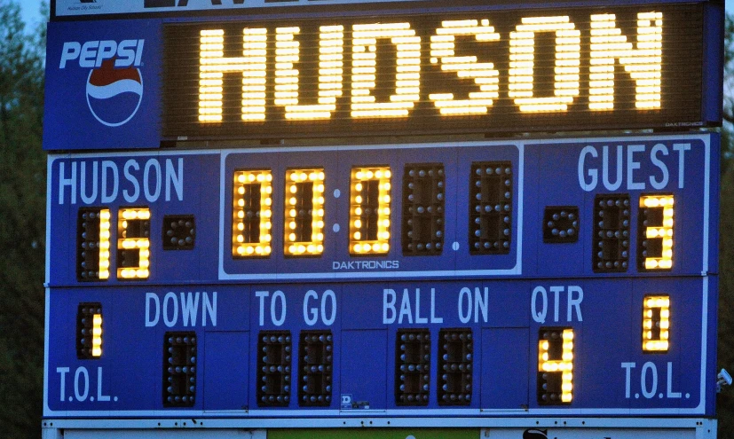 a large scoreboard that has numbers on it