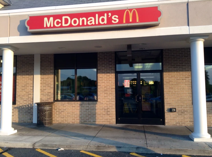 mcdonalds restaurant called mcdonald's, in front of the parking lot