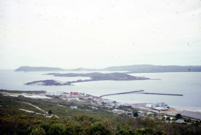 a view of a town near the water