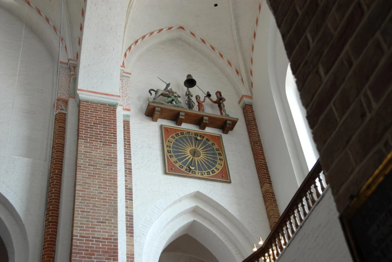 a clock on the wall inside a building