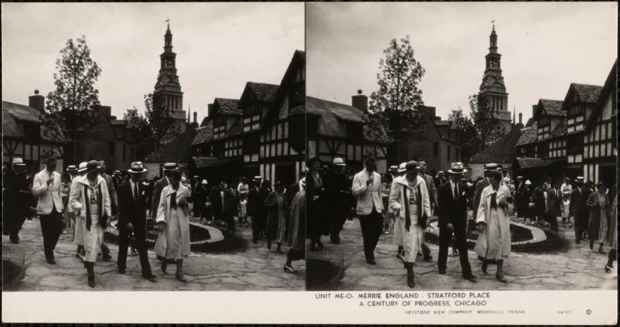 black and white pograph of a crowd of people in fancy clothing
