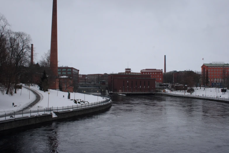 the river is very clear and has little snow