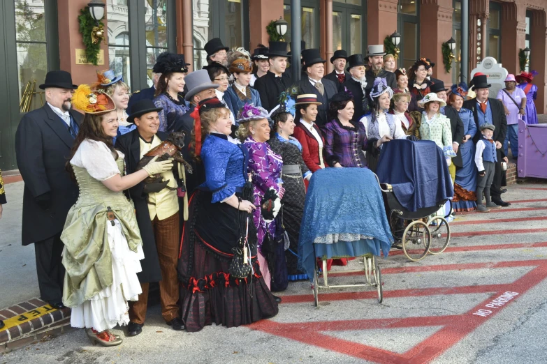 group of people dressed as halloween characters watching tricking