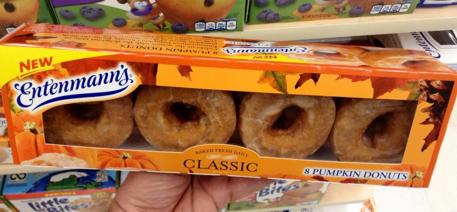 a box of donuts is pictured for sale