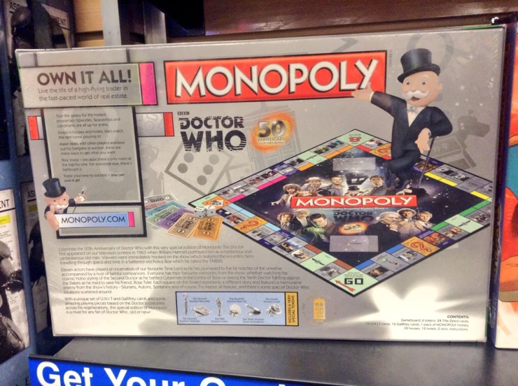 monopoly board game on display at the store