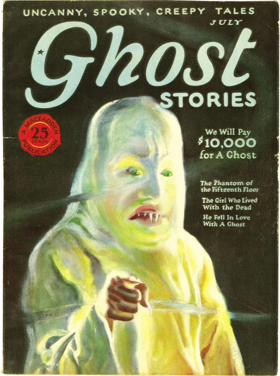 a book cover for the ghostly stories by jack gleab