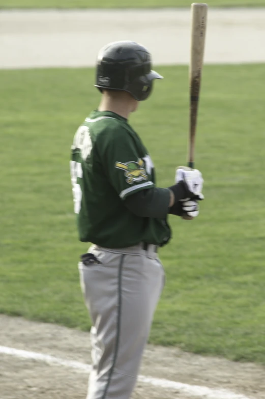 a baseball player holding a bat on top of a field