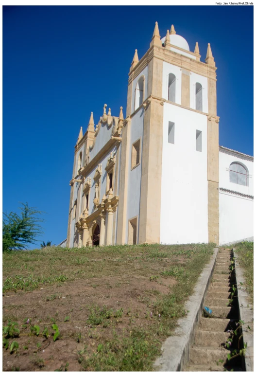 a church is on top of a mountain