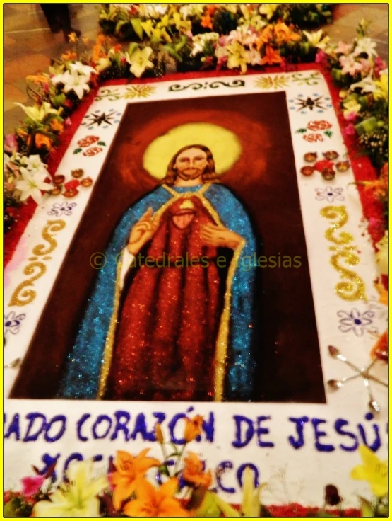 a painted image of the virgin mary in mexican culture